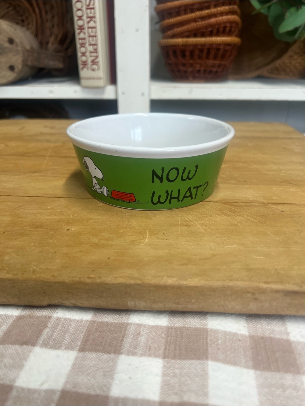 Dog bowl peanuts ceramic snoopy